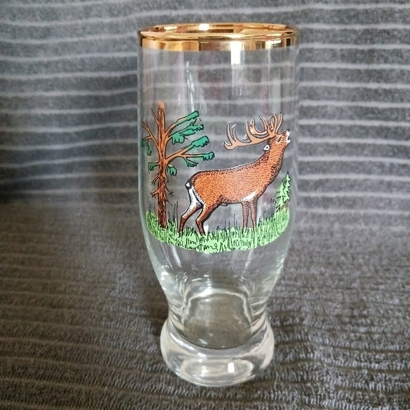 Vintage set of 6 beer glasses hunter motifs beer cups - Picture 3 of 9